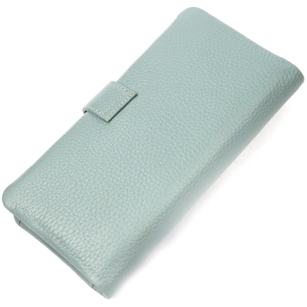 Цікаве жіноче портмоне з натуральної шкіри KARYA 21000 Бірюзовий Київ - фото 2