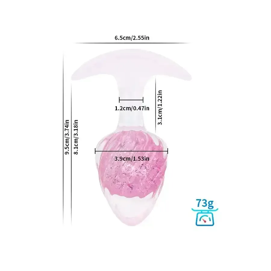 Анальна пробка Liebe Seele Icecream-shaped Crystal Anal Plug - Pink Medium Львів - фото 2