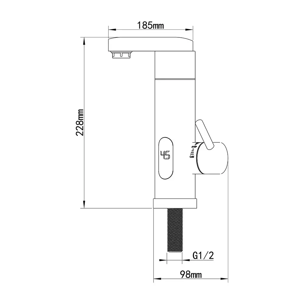 Проточный водонагреватель WEZER SDS-H06T с поворотным изливом (3.3 кВт + датчик темп.) Киев - изображение 2