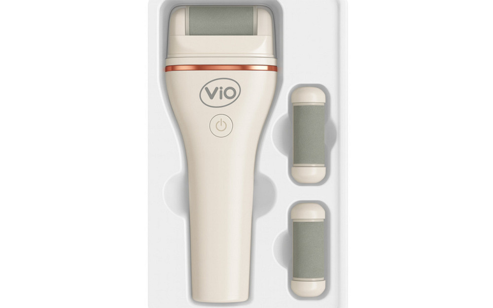 Пемза электрическая роликовая для ног ViO CR2, с насадками, белая Киев - изображение 2