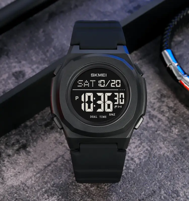 Спортивний наручний годинник Skmei 2023 (Чорний з чорним) Вінниця - фото 6