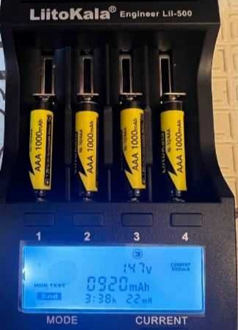 Минипальчиковые аккумуляторы AAA LiitoKala NI-Mh 1.2V 1000мАч Есть опт!!! Киев - изображение 1