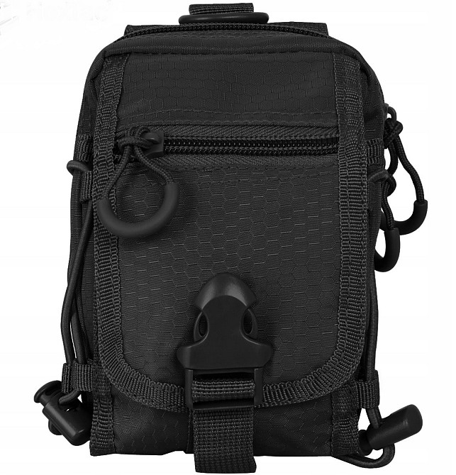 Універсальний Підсумок на пояс 0.5 літрів із системою Molle Mil-Tec "HEXTAC" (13485002) Black Нововолинськ - фото 3