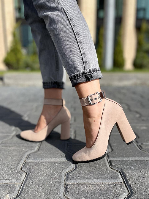 Nivelle Туфлі жіночі NIVELLE пудра натуральна замша каблук 9 см (1906/9518-9544) 35р.36р.37р.38 Коломия - фото 10