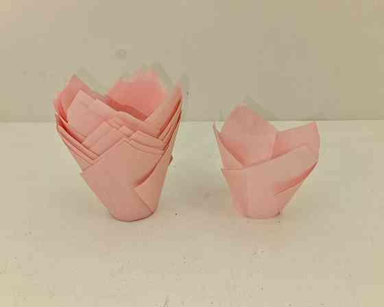 Тартолетка для кексів"Рожевий Тюльпан" (50*75/100) (100шт)/ТЛ-175/ (1 уп.) Харків