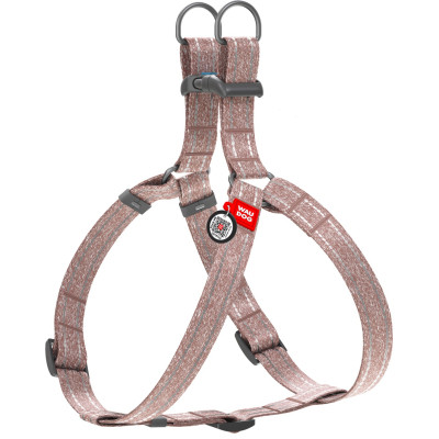 Шлея для собак WAUDOG Re-cotton з QR-паспортом S коричнева (03246) Вінниця - фото 1
