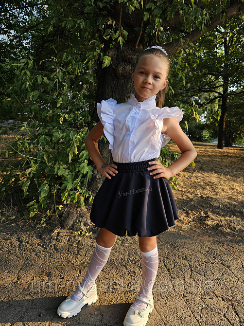 Комплект школьной формы блузка короткий рукав и юбочка бабл 116-134 Кривой Рог - изображение 4
