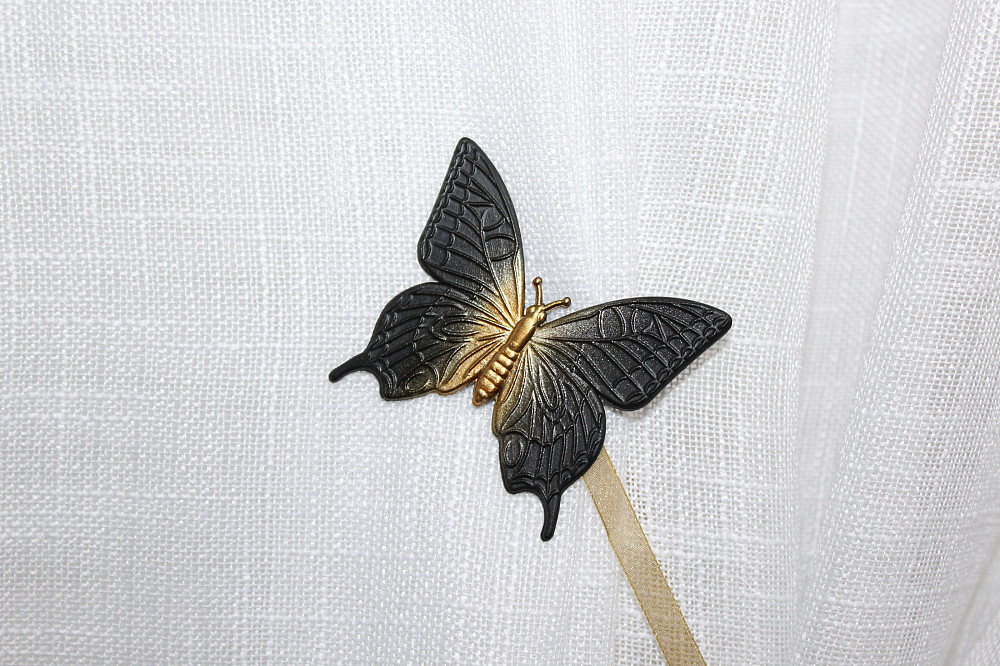 Магніти для штор і гардин (138м) Метелик набір 2 шт Венге з бронзовим (81-049) Київ - фото 3