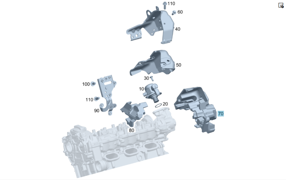 Mercedes-Benz  A2762260000 Шумоізоляція ТНВД C-Class Cabrio A205 C-class Estate S205 C-Class Coupe С205 C-Class W205 GLC X253 GLC Coupe C253 R-class l Одесса - изображение 2