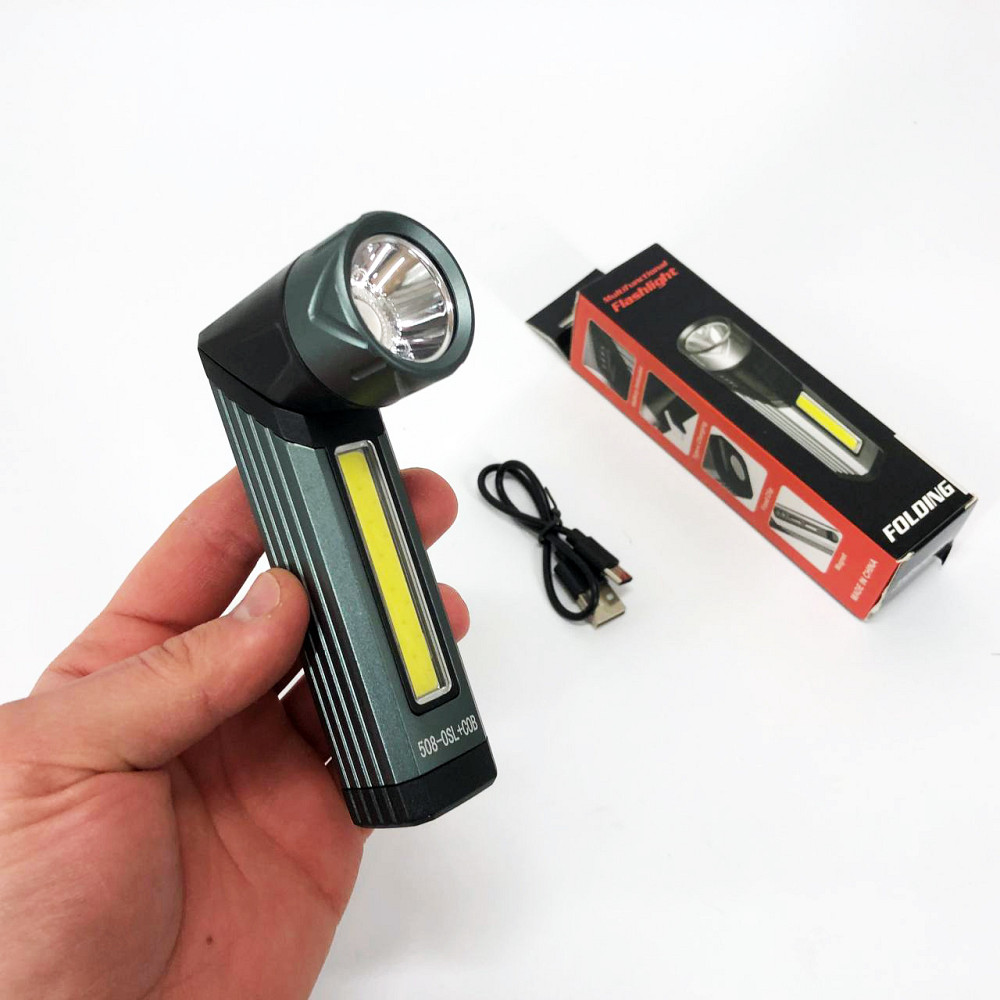 Фонарик мощный аккумуляторный для дома Police 508-OSL+COB, Мощный светодиодный фонарь BJ-51 Львов - изображение 1