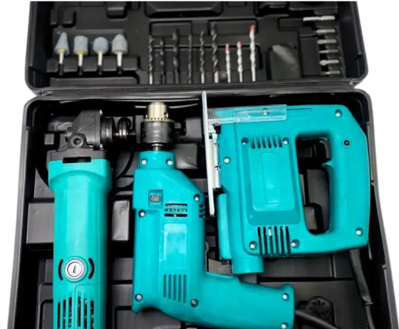 Набор электрических инструментов 3 в 1 в кейсе Болгарка, лобзик, дрель в траспортировочном кейсе Одесса