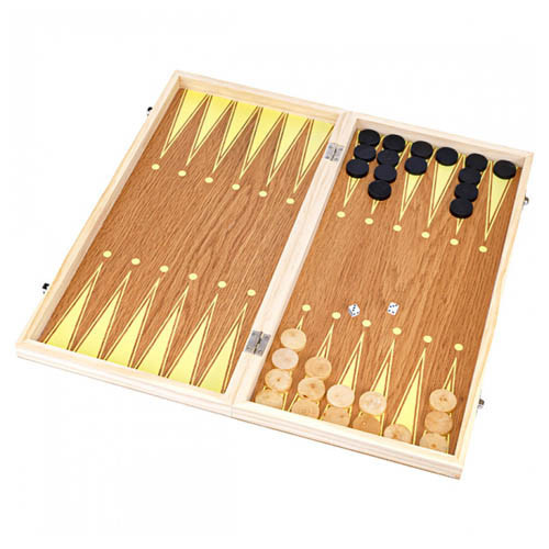 Настільна гра 3 в 1: шахи, шашки, нарди, дерево 39 см Київ - фото 2