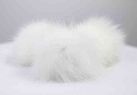 Помпон на шапку з хутра песця 10-12 см Білий Харків