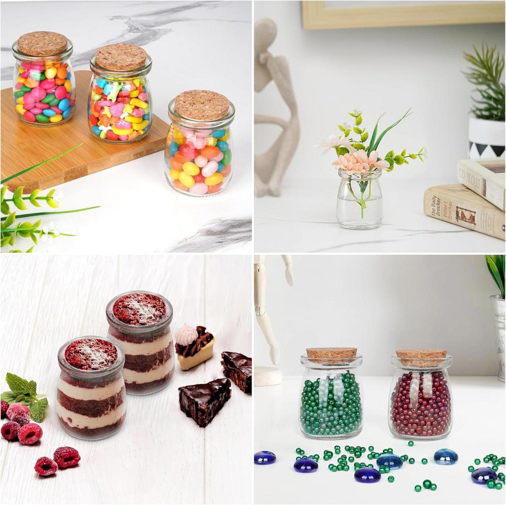 Баночки скляні з корком 100 мл, 23 шт, прозорі з етикетками та мотузкою, для солодощів, меду, йогурту свічок спецій банки маленькі Київ - фото 3