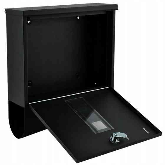 Почтовый ящик с тубусом для газет и листовок + 2 ключа Malatec (6244) Black Нововолынск