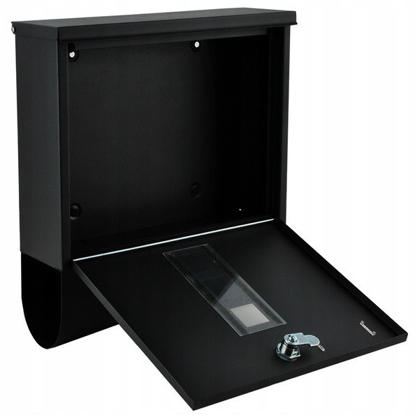 Почтовый ящик с тубусом для газет и листовок + 2 ключа Malatec (6244) Black Нововолынск - изображение 5