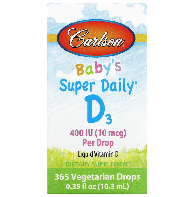 Вітамін Д3 для дітей Carlson Baby's Super Daily D3 400 МЕ 10,3 мл Київ - фото 1