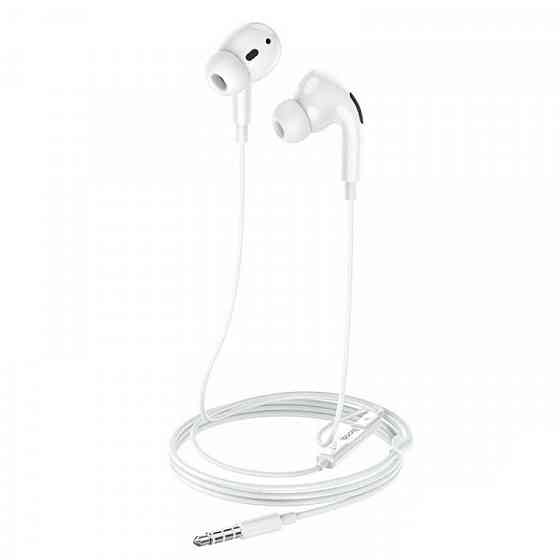 Навушники дротові HOCO M101 Pro Crystal sound з мікрофоном, колір білий 6931474782380 Одеса