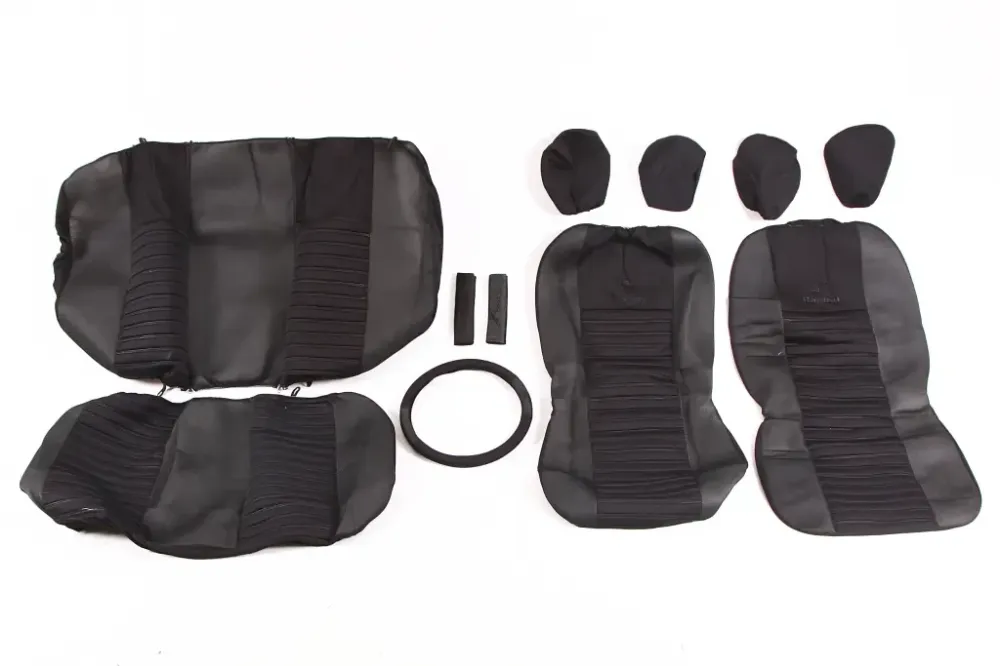 Чехли на сідниці Milex Tango чорні (3 шт.) + оплетка на кермо/ремні Вінниця - фото 1