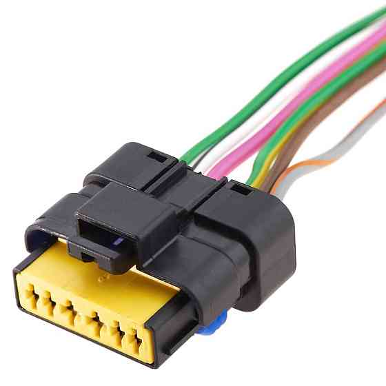 Разьем коннектор с проводом, 6-кон., Дмрв (Дат, Масс, Расхода Воздуха), Бензонасос, Педаль, Renault Киев