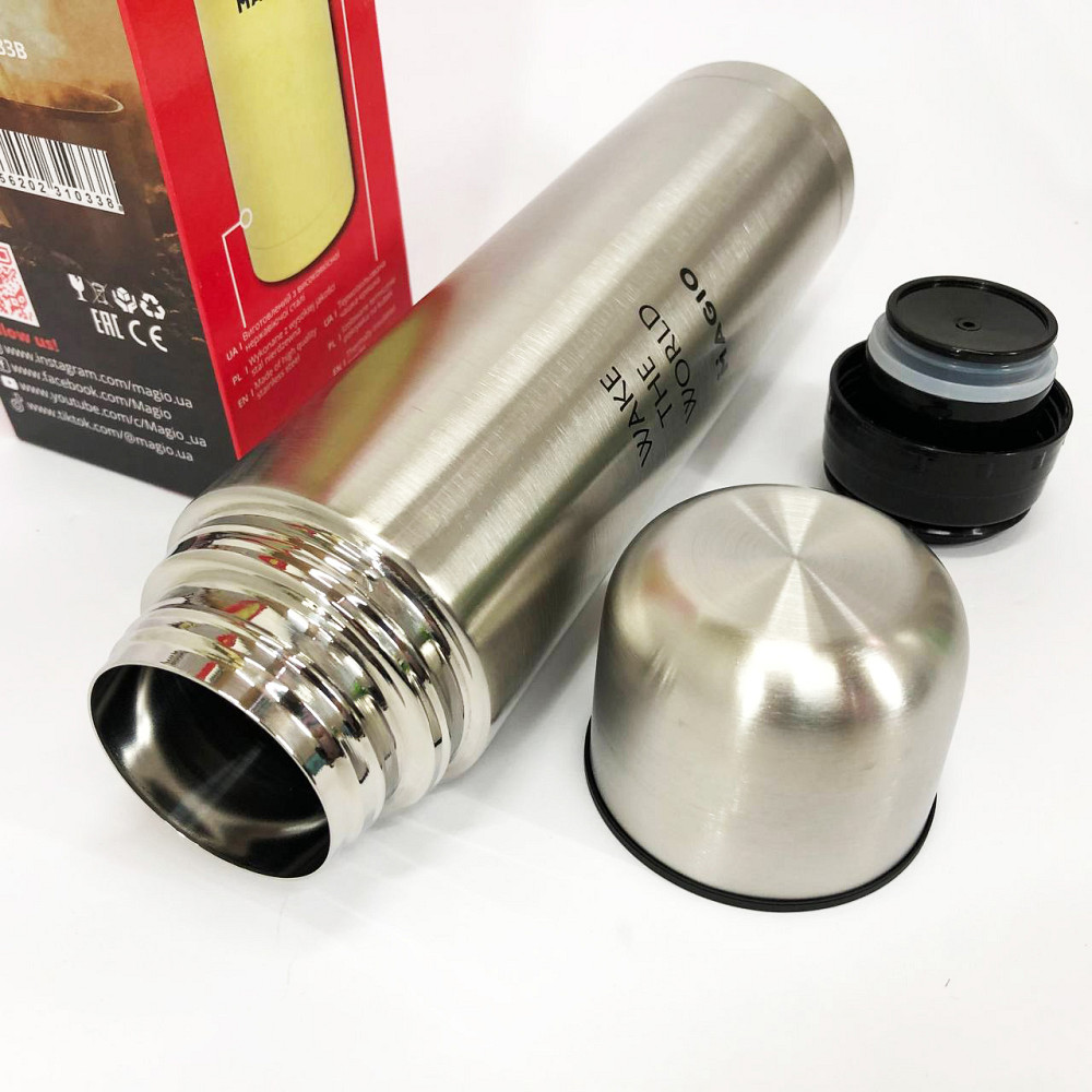 Класичний термос для чаю і кави MAGIO MG-1033S 1 л, Термос для гарячого чаю Термоконтейнер напоїв VB-49 Львів - фото 10