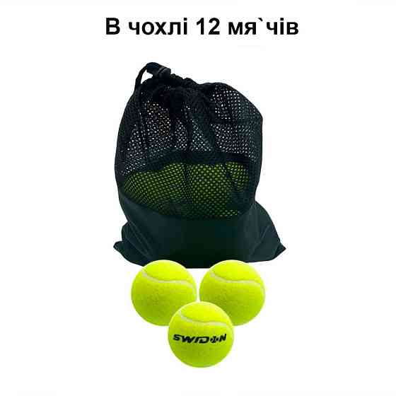 Набір м'ячів для великого тенісу SWDN Tennis Ball NE-TT-3, 3 штуки Вінниця