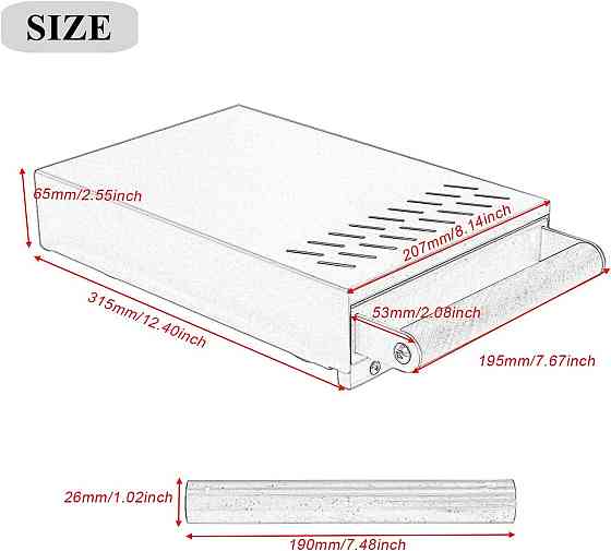 Нок-бокс DIBTSA Espresso Knock Box Drawer чорний нержавіюча сталь знімна штанга неслизьке дно контейнер для кавової гущі Київ