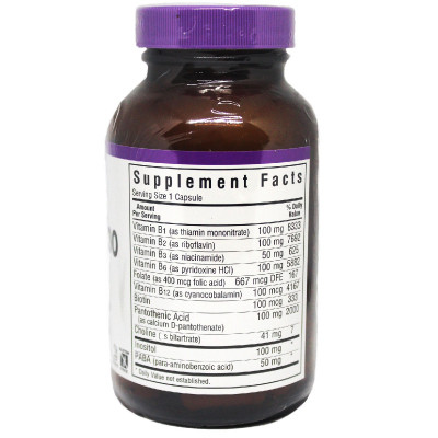Вітамін Bluebonnet Nutrition В-Комплекс 100, 100 гелевих капсул (BLB-00418) Вінниця - фото 2
