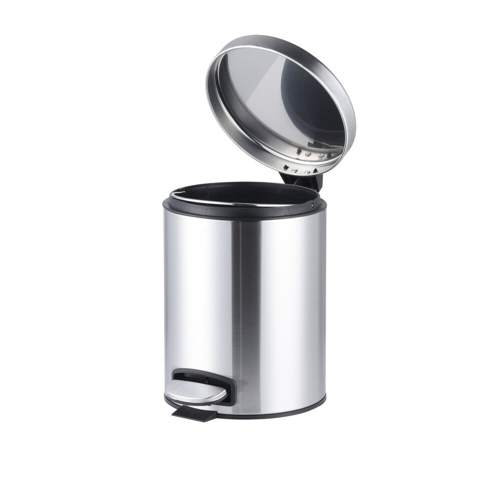 Відро для сміття з плавним закриттям кругле Mixxus Ellipse-TC0205 SS Color 5л колір нержавійка (MI7 ( 23919 ) Харьков - изображение 8
