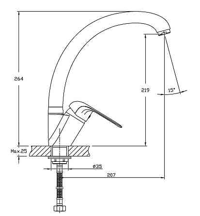 Змішувач для кухні Haiba Dario 777   ( HB0859 ) 27477 Харків
