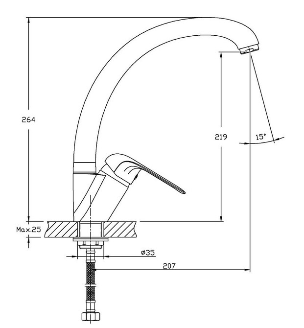 Змішувач для кухні Haiba Dario 777   ( HB0859 ) 27477 Харків - фото 2