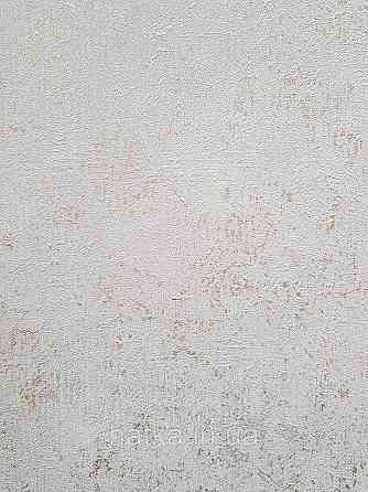 Шпалери метрові вінілові на флізеліні Sintra Structure під штукатурку мазки смужки бежеві золотисті 423127 Київ