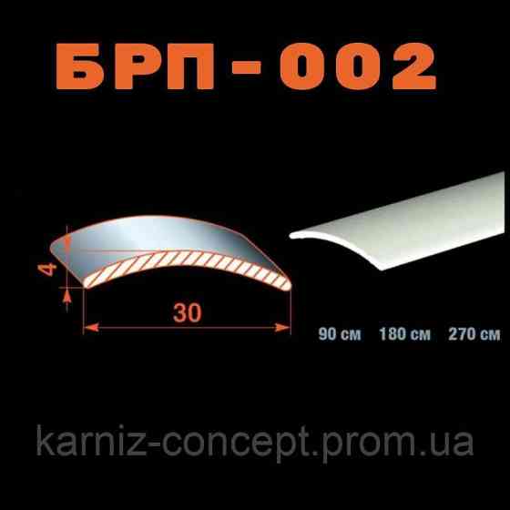 Поріжок алюмінієвий гладкий БРП-002 анодований 30x4 мм (колір срібло) 1800 Бровари