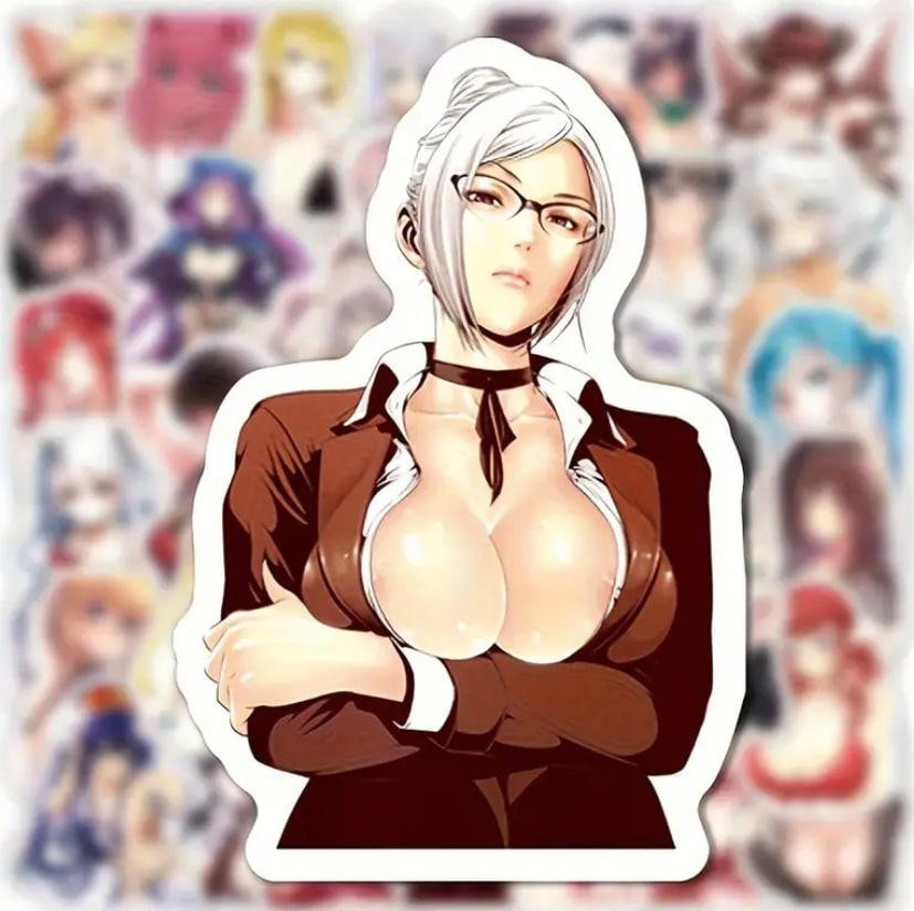 Наклейки Стикеры Аниме. Водонепроницаемые эстетические Аниме наклейки 18+ ((Аниме Хентай) Набор 50 ш Киев - изображение 4