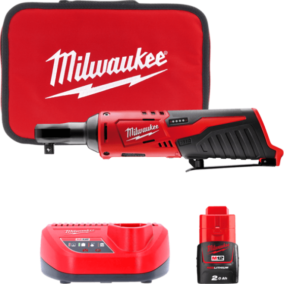 Гайкокрут кутовий акумуляторний 3/8" MILWAUKEE, M12 IR-201B, 47Нм, (+ заряд.пристрій, 1 акум.Х 2Аг, сумка для інструментів) Одеса