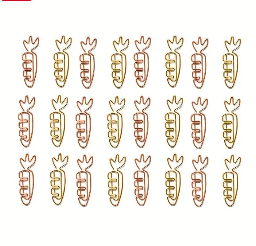 10 шт. Скріпки для паперу у формі морквини | Кольорові креативні закладки, мультяшні канцелярські ак Київ - фото 6