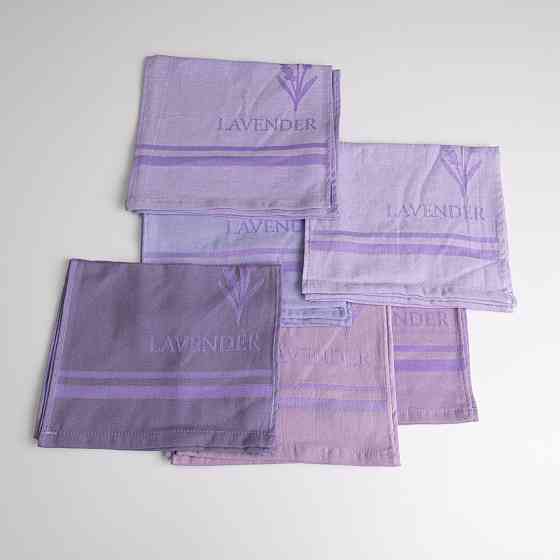 Набор пестротканых полотенец Lavender 30х50см 12 шт 100% бавовна 260г/м2 (6 цветов) Сумы