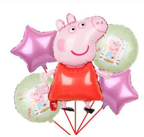 Фольговані кульки Пеппа святкові 5 штук різнобарвний Київ