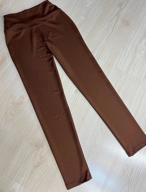 Лосини жіночі Oysho 101 NanoFit з широким поясом тонкі коричневі, коричневий, 2XL Київ - фото 17