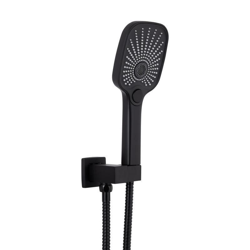 Душова система з латуні Qtap Gemini прихованого монтажу на три споживачі з виливом QTGEM14BLM45703 Black Matt Харків - фото 6