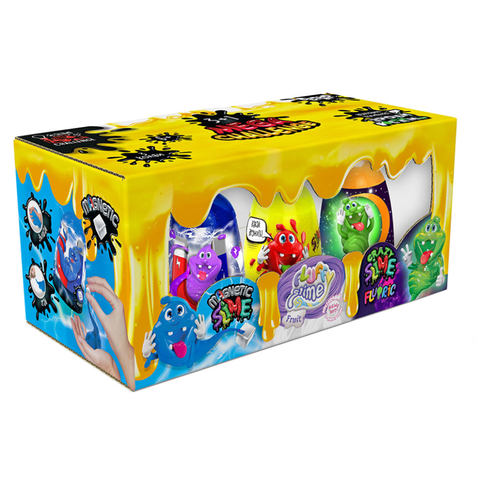 В'язка маса "3 в 1" Magnetic Slime, "Fluffy Slime", "Crazy Slime Fluoric" SLM-14-01U кольори в асортименті Вінниця - фото 1