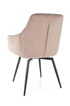 Стілець SERVIO VELVET чорний каркас/темний беж BL.40 Днепр