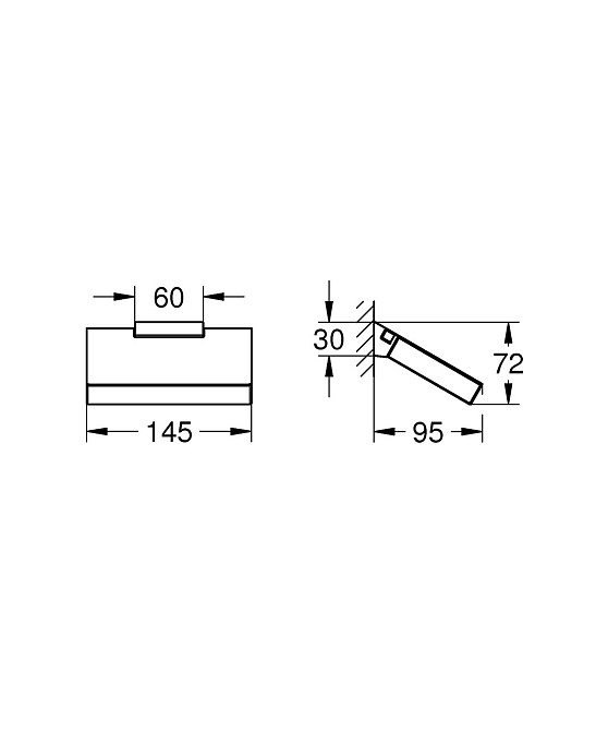 Держатель для туалетной бумаги Grohe Selection Cube (40781000) Черновцы - изображение 3