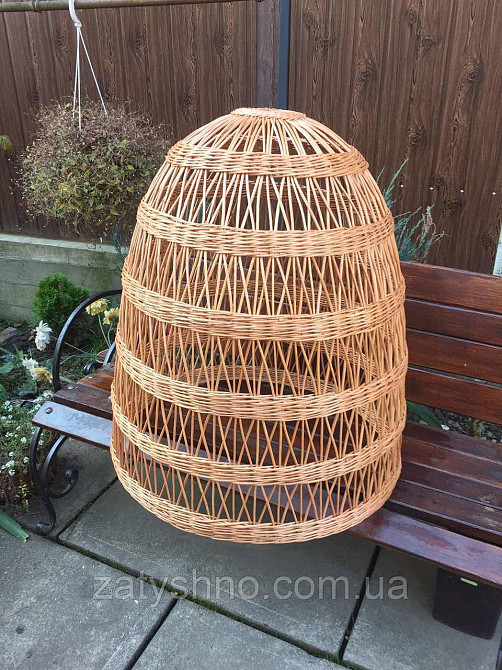 Світильник плетений прозорий із лози Київ - фото 4