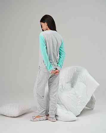 Жіноча піжама зі штанами Nicolette Три котики — Велюр 87125 Київ