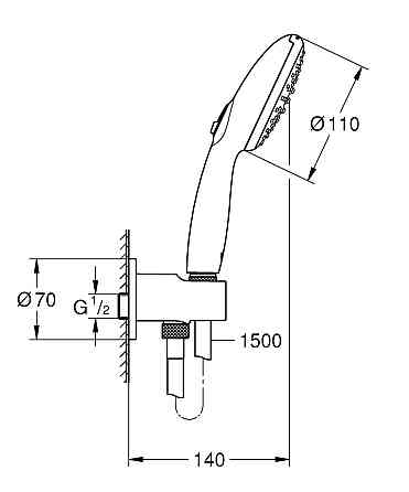 Душовий набір Grohe Tempesta 110, 2 режими   ( 26406003 ) 37679 Харків