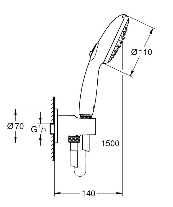 Душовий набір Grohe Tempesta 110, 2 режими   ( 26406003 ) 37679 Харків - фото 5