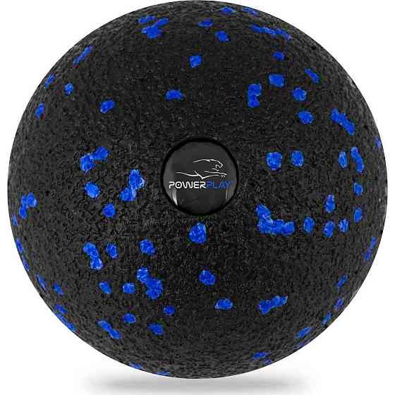 Массажный мяч PowerPlay PP-4351 Epp Massage Ball d10 черный/синий для фитнеса и реабилитации Киев