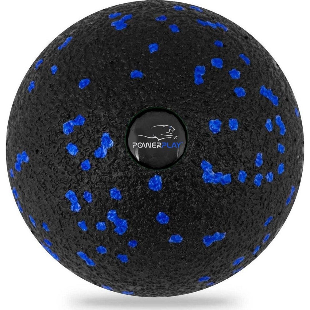 Массажный мяч PowerPlay PP-4351 Epp Massage Ball d10 черный/синий для фитнеса и реабилитации Киев - изображение 1