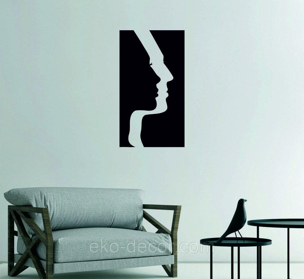 Декоративне настінне Панно «Сілует жінки», Декор на стіну 90*50 см, Чорний Київ - фото 4
